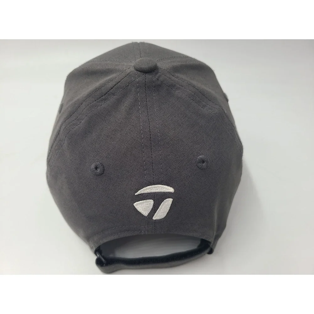 TaylorMade Golf Adjustable‎ Hat Cap Polyester Blend Casual Men Women Gray White